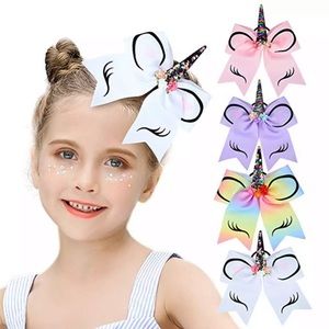 Purple Unicorn Ponytail Hair Bow